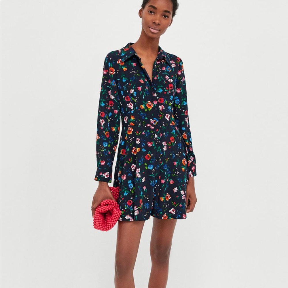 Zara Flowerprint Jumpsuit Dress
